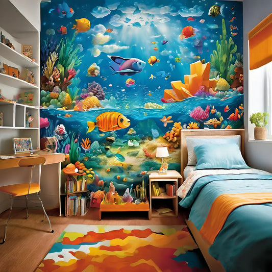 What are some popular wall mural designs for kids' rooms? - Artevella
