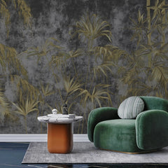 bathroom, bedroom, boho, contemporary, dining room, forest, gray, green, hallway, landscape, leaf, living room, nature, tropical, watercolor