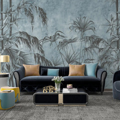 3001-C / Botanical Peel and Stick Wallpaper - Wild Floral, Tropical Leaf Wall Mural, Self Adhesive & Removable Design for Room, Shelf, Drawer Liner - Artevella