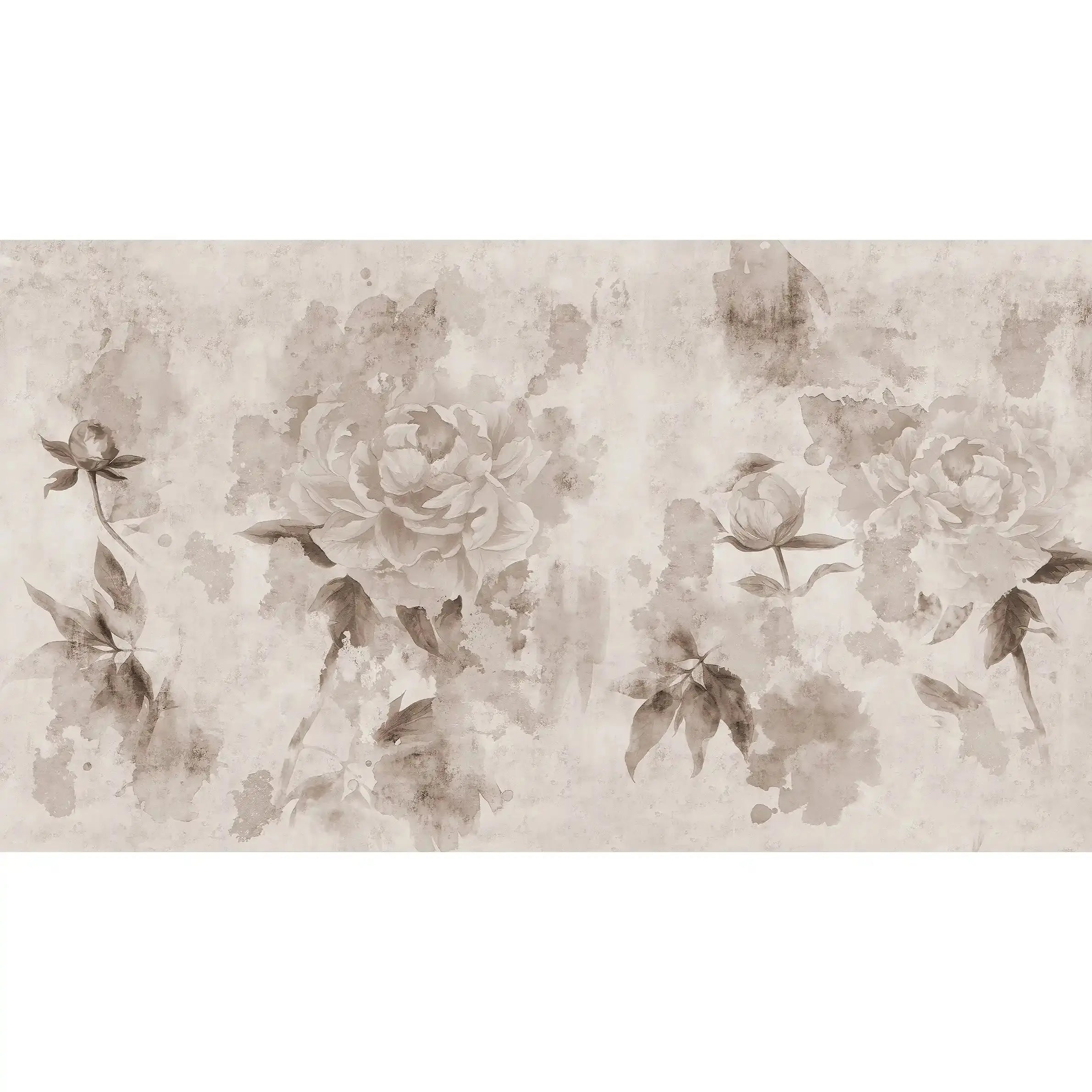 3004-A / Watercolor Floral Peel and Stick Wallpaper - Peony Design for Modern Room Decor, Perfect for Bedroom and Bathroom - Artevella