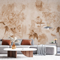 3004-D / Watercolor Floral Peel and Stick Wallpaper - Peony Design for Modern Room Decor, Perfect for Bedroom and Bathroom - Artevella