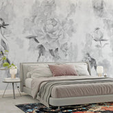 3004-E / Watercolor Floral Peel and Stick Wallpaper - Peony Design for Modern Room Decor, Perfect for Bedroom and Bathroom - Artevella