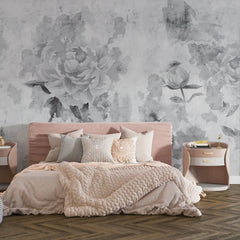 3004-E / Watercolor Floral Peel and Stick Wallpaper - Peony Design for Modern Room Decor, Perfect for Bedroom and Bathroom - Artevella