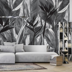 3006-E / Peel and Stick Botanical Wallpaper - Bird of Paradise Design, Easy Install Wall Mural - Artevella
