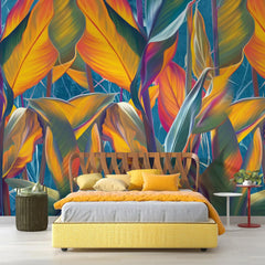 3007-A / Peel and Stick Wallpaper: Tropical Plant Design for Modern Home Decor, Easy to Install and Remove Wall Mural - Artevella