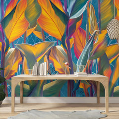 3007-A / Peel and Stick Wallpaper: Tropical Plant Design for Modern Home Decor, Easy to Install and Remove Wall Mural - Artevella