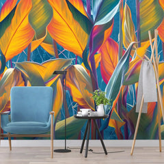 3007-A / Peel and Stick Wallpaper: Tropical Plant Design for Modern Home Decor, Easy to Install and Remove Wall Mural - Artevella