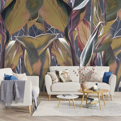 3007-C / Peel and Stick Wallpaper: Tropical Plant Design for Modern Home Decor, Easy to Install and Remove Wall Mural - Artevella
