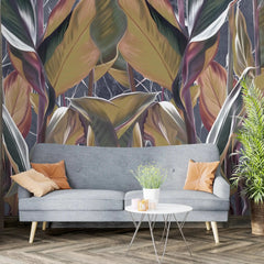 3007-C / Peel and Stick Wallpaper: Tropical Plant Design for Modern Home Decor, Easy to Install and Remove Wall Mural - Artevella