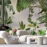 3014-A / Removable Wallpaper Peel and Stick - Abstract Colorful Tropical Plants Design for Modern Home Decor - Artevella