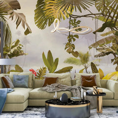 3014-B / Removable Wallpaper Peel and Stick - Abstract Colorful Tropical Plants Design for Modern Home Decor - Artevella