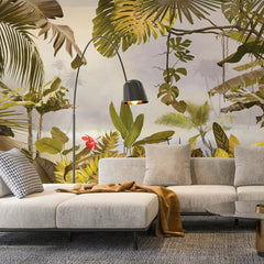 3014-B / Removable Wallpaper Peel and Stick - Abstract Colorful Tropical Plants Design for Modern Home Decor - Artevella