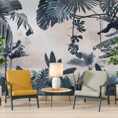 3014-D / Removable Wallpaper Peel and Stick - Abstract Colorful Tropical Plants Design for Modern Home Decor - Artevella