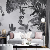 3014-E / Removable Wallpaper Peel and Stick - Abstract Colorful Tropical Plants Design for Modern Home Decor - Artevella