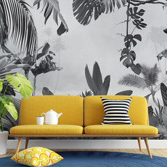 3014-E / Removable Wallpaper Peel and Stick - Abstract Colorful Tropical Plants Design for Modern Home Decor - Artevella