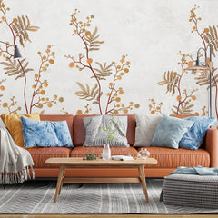 3016-B / Temporary Wallpaper: Floral Wall Mural with Easy Peel Off Design, Ideal for Accent Walls and Shelf Drawers - Artevella