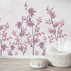 3016-C / Temporary Wallpaper: Floral Wall Mural with Easy Peel Off Design, Ideal for Accent Walls and Shelf Drawers - Artevella