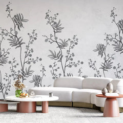 3016-E / Temporary Wallpaper: Floral Wall Mural with Easy Peel Off Design, Ideal for Accent Walls and Shelf Drawers - Artevella