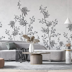 3016-E / Temporary Wallpaper: Floral Wall Mural with Easy Peel Off Design, Ideal for Accent Walls and Shelf Drawers - Artevella