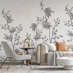 3016-E / Temporary Wallpaper: Floral Wall Mural with Easy Peel Off Design, Ideal for Accent Walls and Shelf Drawers - Artevella