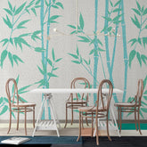 3020-A / Tropical Bamboo Leaf Wallpaper, Peel and Stick, Easy Install, Adhesive Boho Decor for Kitchen, Bathroom - Artevella