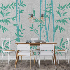 3020-A / Tropical Bamboo Leaf Wallpaper, Peel and Stick, Easy Install, Adhesive Boho Decor for Kitchen, Bathroom - Artevella