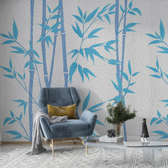 3020-B / Tropical Bamboo Leaf Wallpaper, Peel and Stick, Easy Install, Adhesive Boho Decor for Kitchen, Bathroom - Artevella
