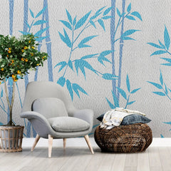 3020-B / Tropical Bamboo Leaf Wallpaper, Peel and Stick, Easy Install, Adhesive Boho Decor for Kitchen, Bathroom - Artevella