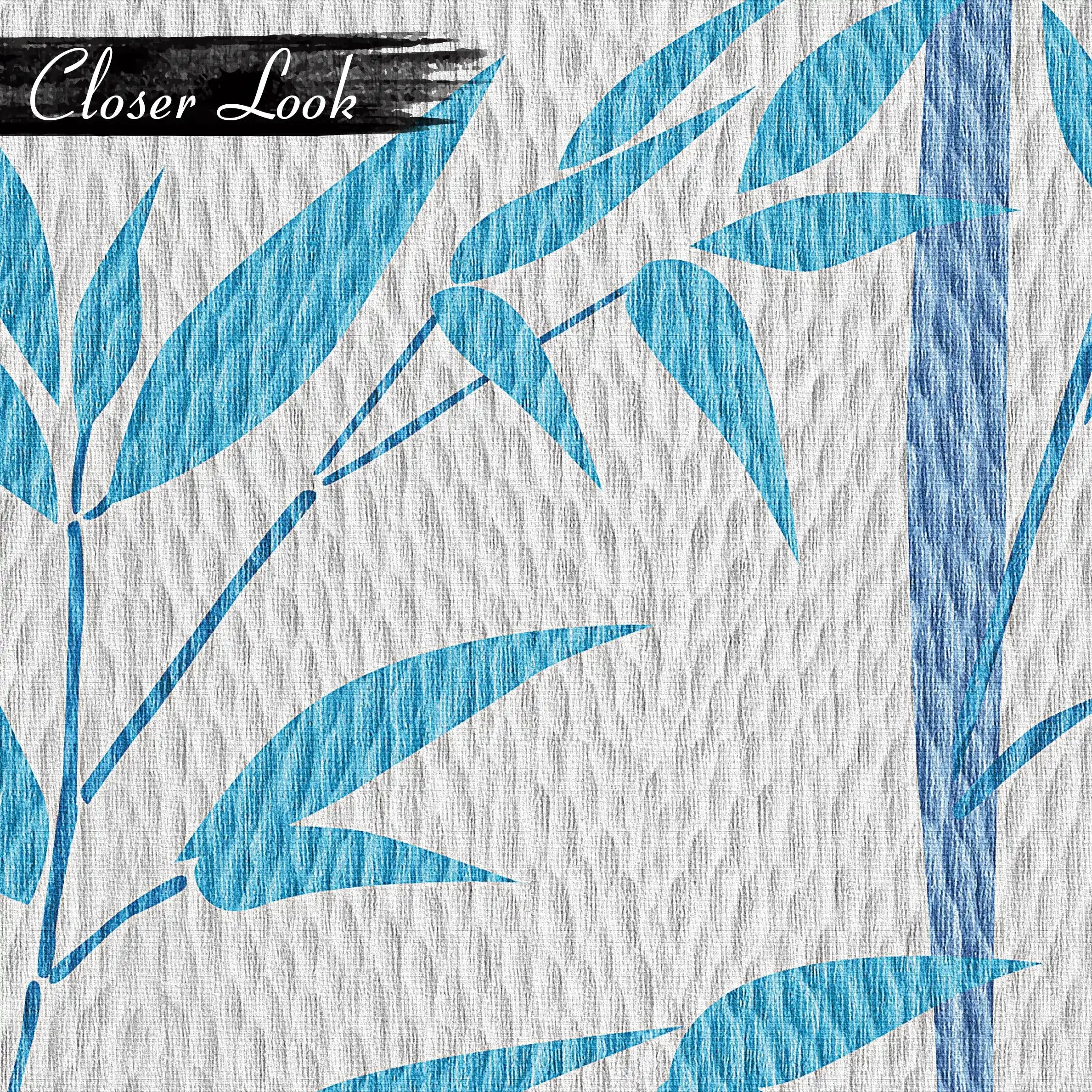 3020-B / Tropical Bamboo Leaf Wallpaper, Peel and Stick, Easy Install, Adhesive Boho Decor for Kitchen, Bathroom - Artevella