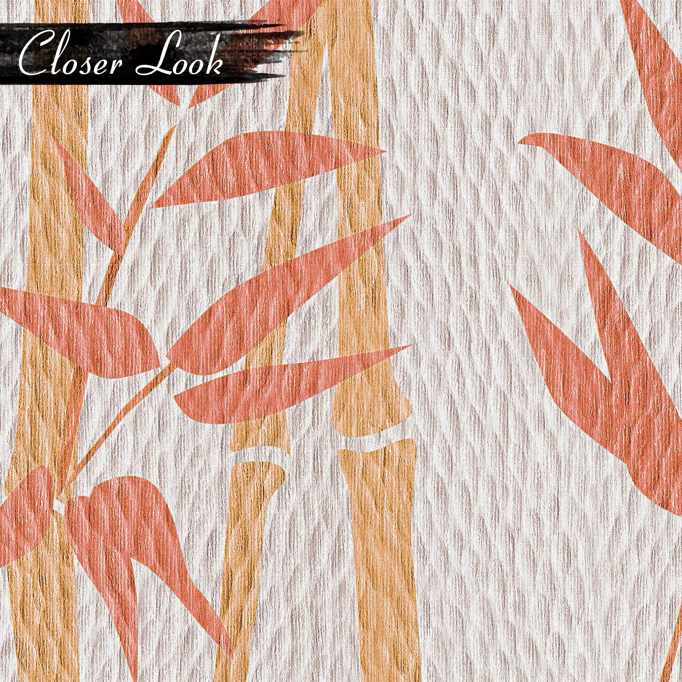 3020-C / Tropical Bamboo Leaf Wallpaper, Peel and Stick, Easy Install, Adhesive Boho Decor for Kitchen, Bathroom - Artevella