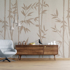 3020-D / Tropical Bamboo Leaf Wallpaper, Peel and Stick, Easy Install, Adhesive Boho Decor for Kitchen, Bathroom - Artevella