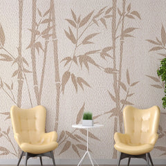 3020-D / Tropical Bamboo Leaf Wallpaper, Peel and Stick, Easy Install, Adhesive Boho Decor for Kitchen, Bathroom - Artevella