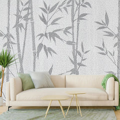 3020-E / Tropical Bamboo Leaf Wallpaper, Peel and Stick, Easy Install, Adhesive Boho Decor for Kitchen, Bathroom - Artevella