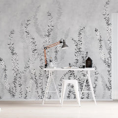 3023-E / Modern Grey Paisley Wallpaper, Adhesive Peel and Stick, Temporary Wallpaper for Home Decor - Artevella