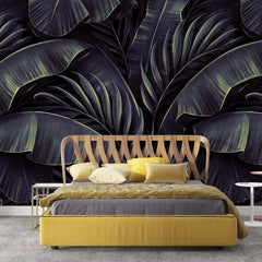 3026-B / Tropical Jungle Leaves Wallpaper, Peel and Stick Mural, Ideal for Bathroom, Bedroom, and Kitchen - Artevella