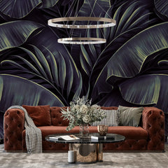 3026-B / Tropical Jungle Leaves Wallpaper, Peel and Stick Mural, Ideal for Bathroom, Bedroom, and Kitchen - Artevella