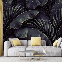 3026-B / Tropical Jungle Leaves Wallpaper, Peel and Stick Mural, Ideal for Bathroom, Bedroom, and Kitchen - Artevella
