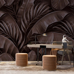 3026-C / Tropical Jungle Leaves Wallpaper, Peel and Stick Mural, Ideal for Bathroom, Bedroom, and Kitchen - Artevella