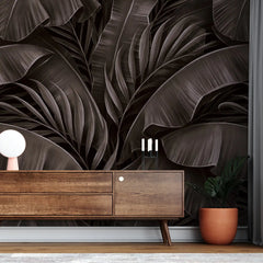 3026-D / Tropical Jungle Leaves Wallpaper, Peel and Stick Mural, Ideal for Bathroom, Bedroom, and Kitchen - Artevella