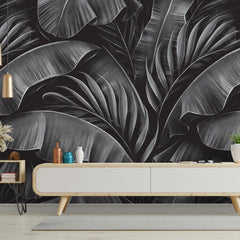 3026-E / Tropical Jungle Leaves Wallpaper, Peel and Stick Mural, Ideal for Bathroom, Bedroom, and Kitchen - Artevella