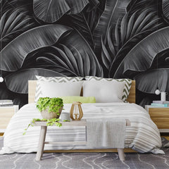 3026-E / Tropical Jungle Leaves Wallpaper, Peel and Stick Mural, Ideal for Bathroom, Bedroom, and Kitchen - Artevella