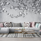 3028-E / Chinese Style Floral Peel and Stick Wallpaper: Easy Install, Adhesive Mural for Walls - Artevella