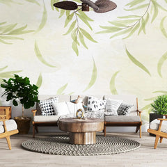 3032-A / Leaf Floral Peel and Stick Wallpaper: Modern Boho Decor with Watercolor Branches Design, Ideal for Temporary or Renters Wallpaper - Artevella
