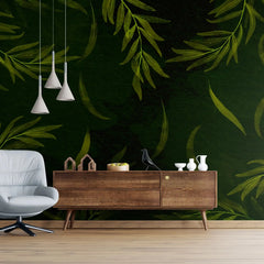 3032-C / Floral Peel and Stick Wallpaper: Modern Boho Decor with Watercolor Branches Design, Ideal for Temporary or Renters Wallpaper - Artevella