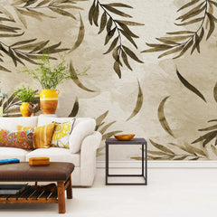 3032-F / Floral Peel and Stick Wallpaper: Modern Boho Decor with Watercolor Branches Design, Ideal for Temporary or Renters Wallpaper - Artevella