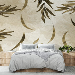 3032-F / Floral Peel and Stick Wallpaper: Modern Boho Decor with Watercolor Branches Design, Ideal for Temporary or Renters Wallpaper - Artevella