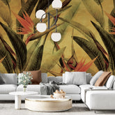 3039-B / Tropical Bird of Paradise Peel and Stick Wallpaper – Vibrant Botanical Design Wall Decor - Artevella