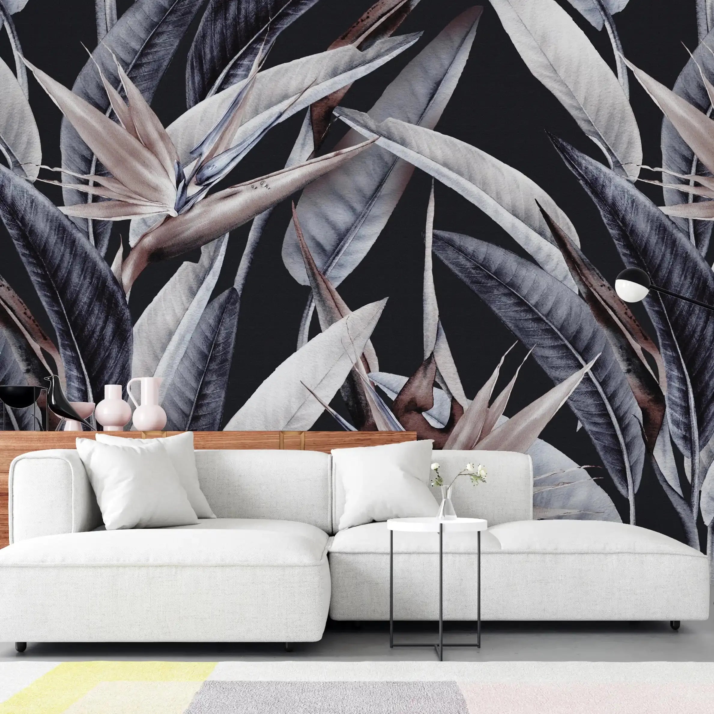 3039-F / Tropical Bird of Paradise Peel and Stick Wallpaper – Vibrant Botanical Design Wall Decor - Artevella