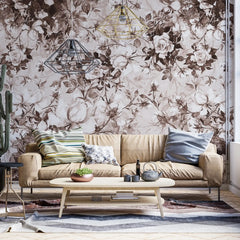 3043-D / Pink Floral Self-Adhesive Wallpaper: Easy Peel and Stick Wall Mural, Modern Room Decor, Bathroom, and Kitchen - Artevella