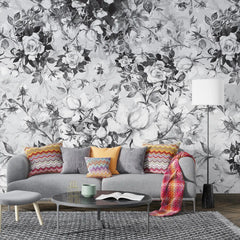 3043-E / Pink Floral Self-Adhesive Wallpaper: Easy Peel and Stick Wall Mural, Modern Room Decor, Bathroom, and Kitchen - Artevella